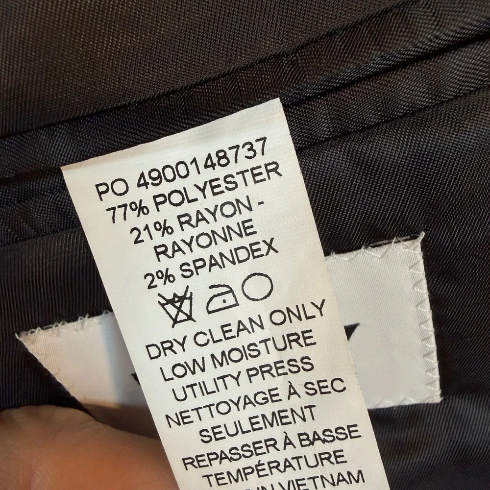 DKNY Duran Mens 2 Piece Suit Black 42 Long 35W Stretch Blazer Pants DNUR217W0021